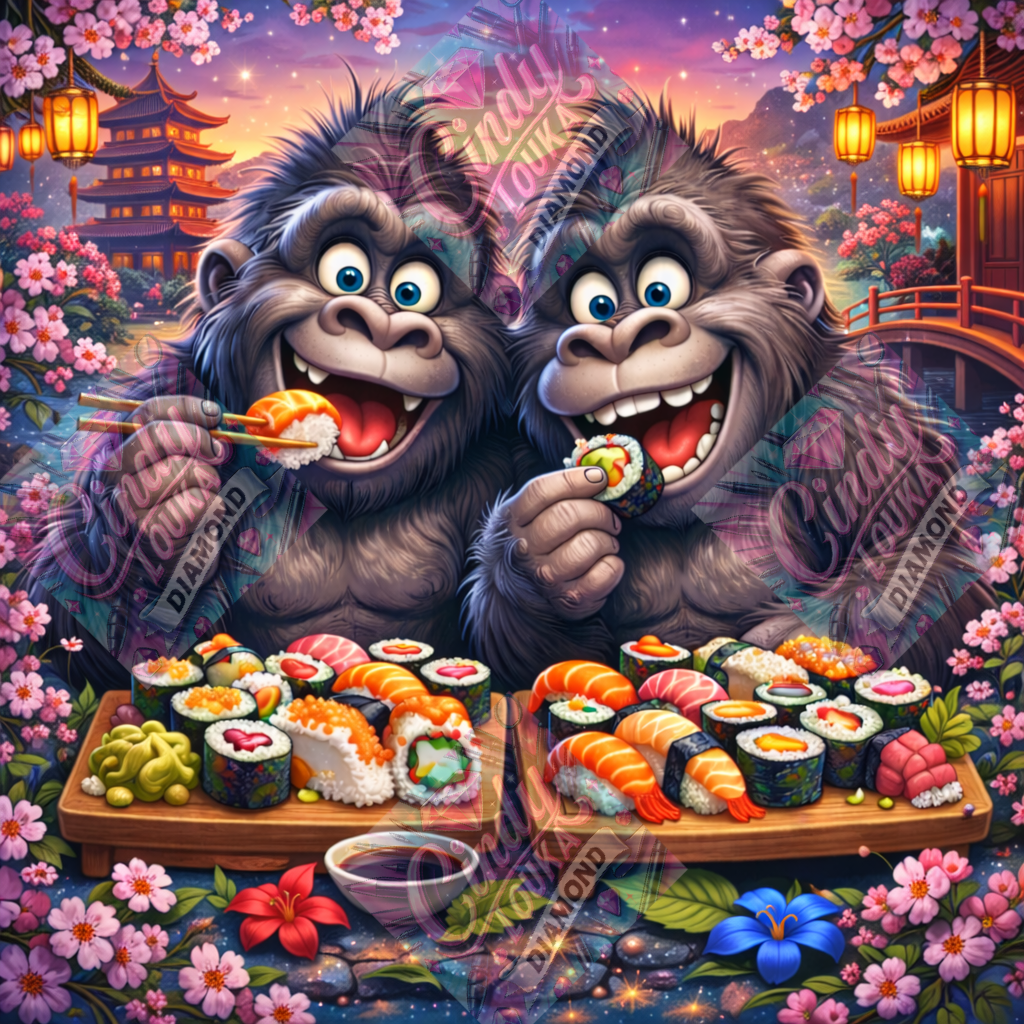 Quand la Jungle Rencontre l’Asie 80x80 cm