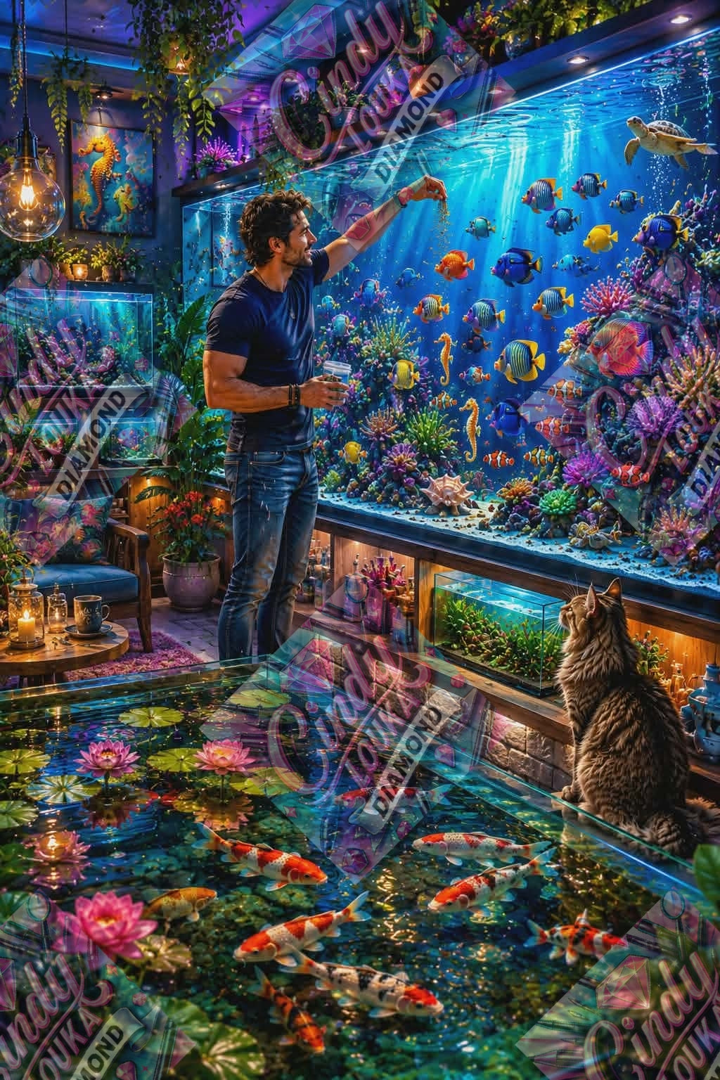 L'Aquarium Enchanté 60x100 cm