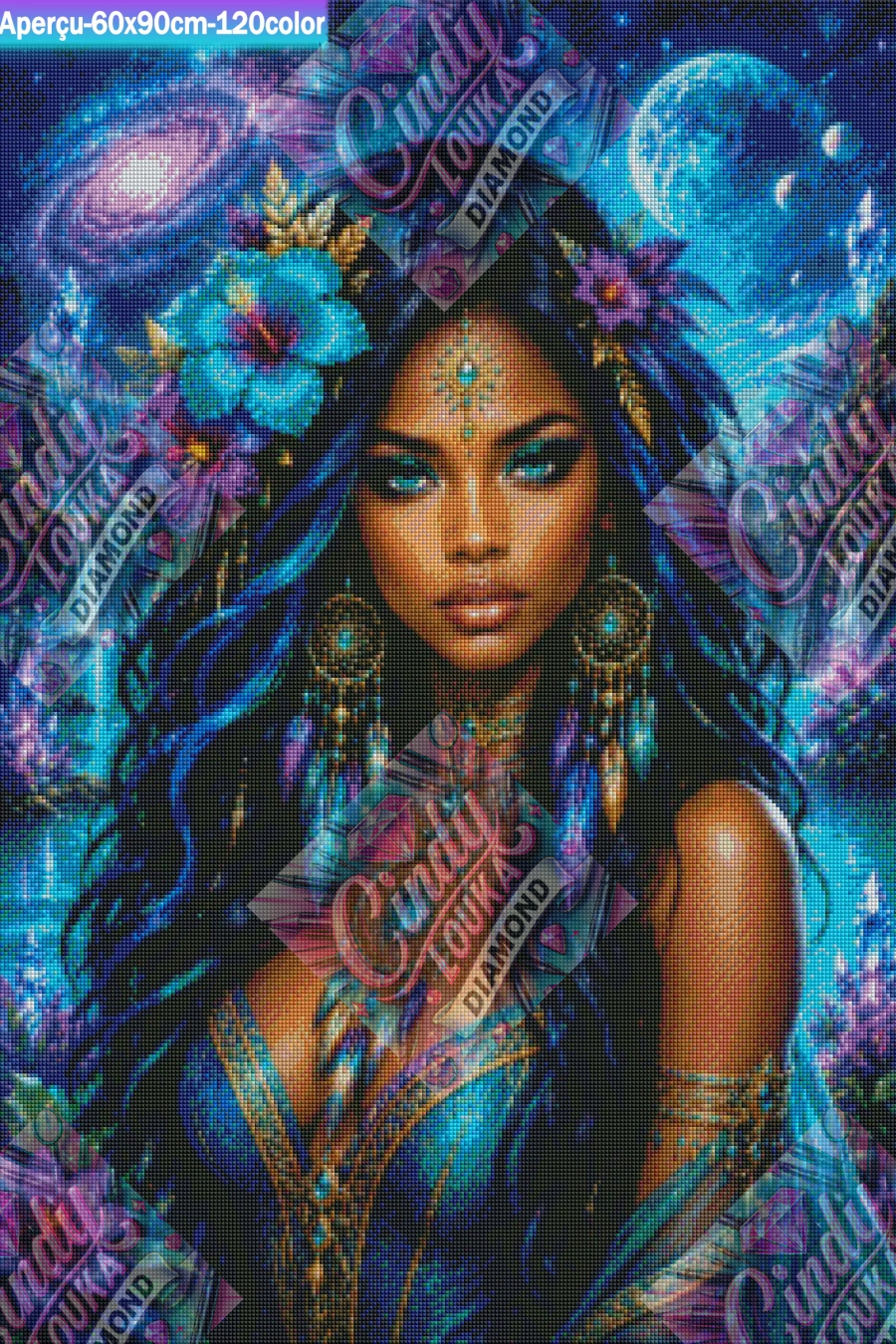 Éternité Turquoise 60x90 cm