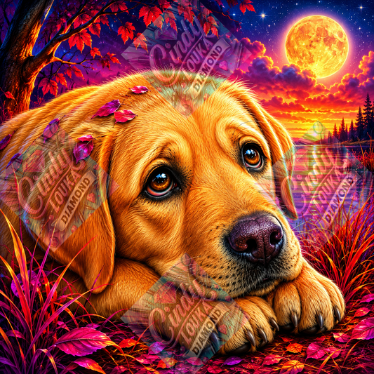 Memphis sous la Lune Flamboyante 60x60 cm