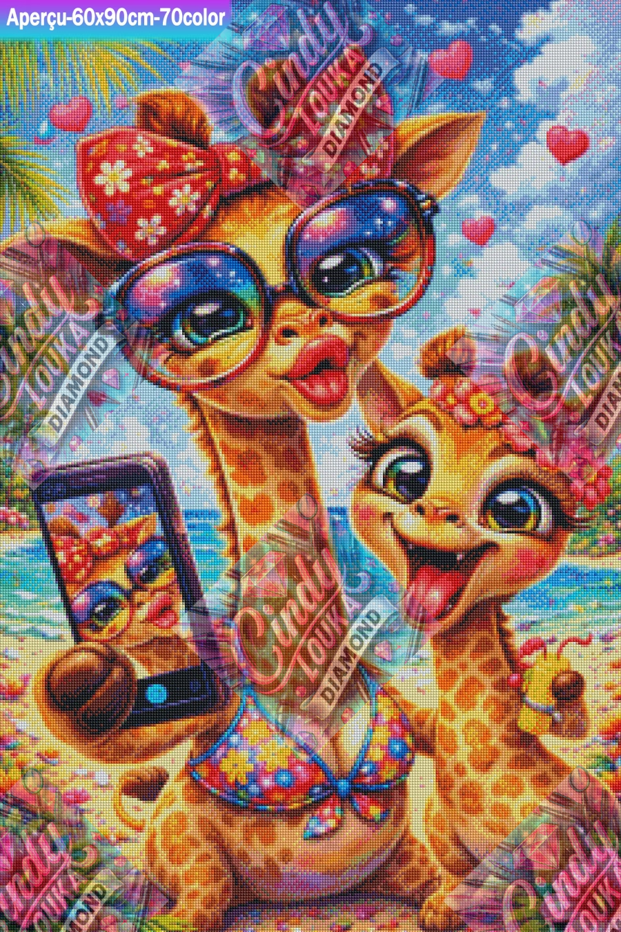Duo Tropical en Folie ! 60x80 cm