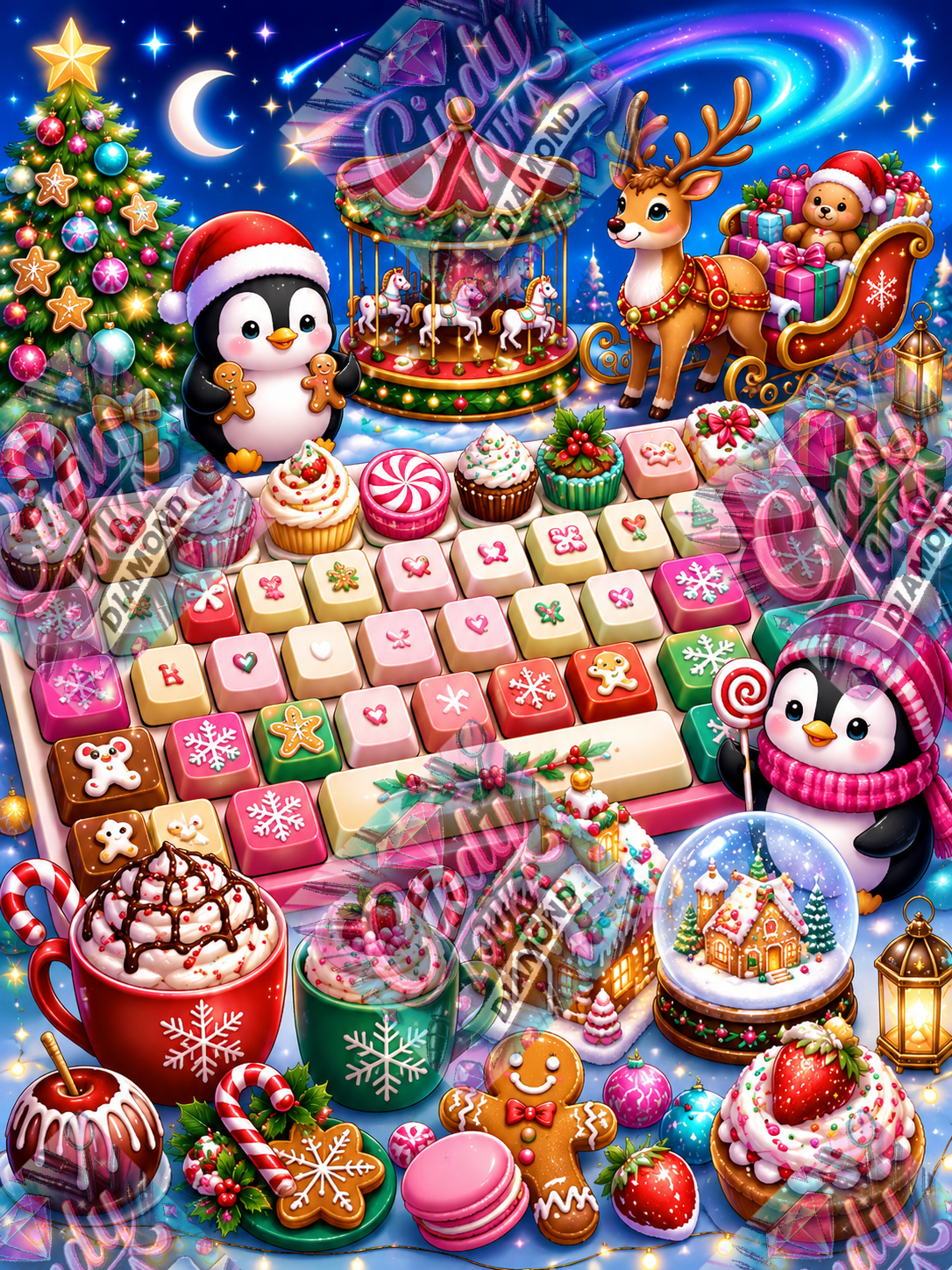 Le Clavier Magique de Noël 60x80 cm