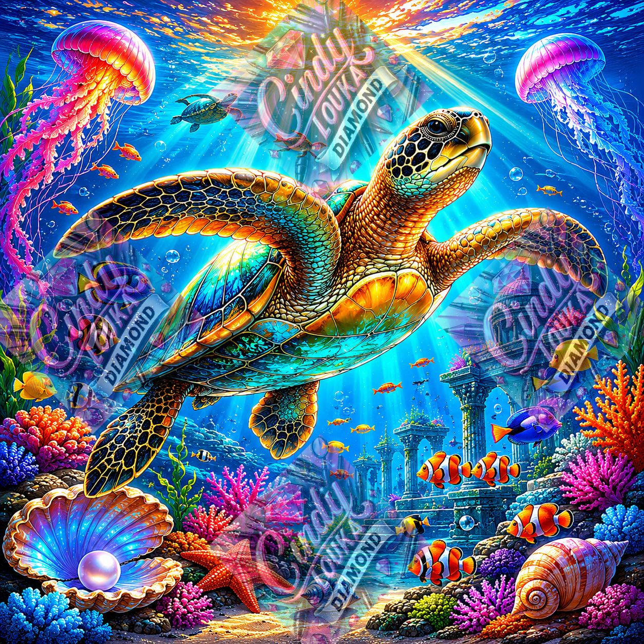 Atlantis Engloutie 80x80 cm
