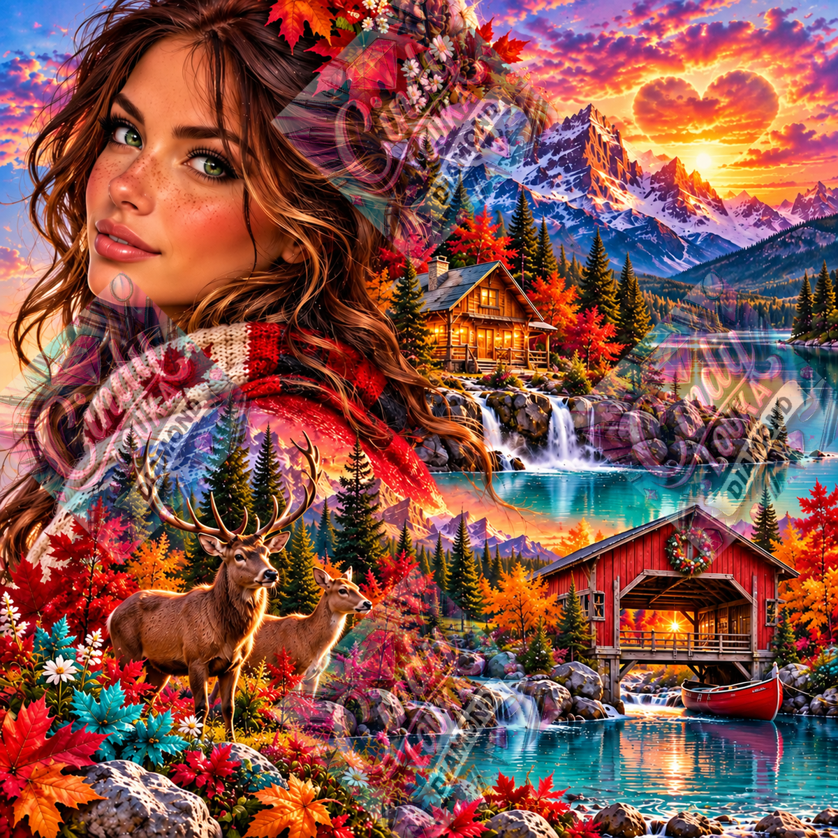 Le Paradis des Erables 80x80 cm