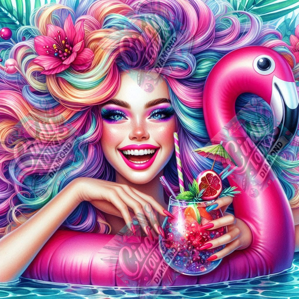 Flamingo Paradis 70x70 cm