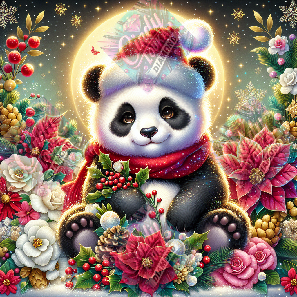 Lune de Velours et Cœur de Panda 70x70 cm