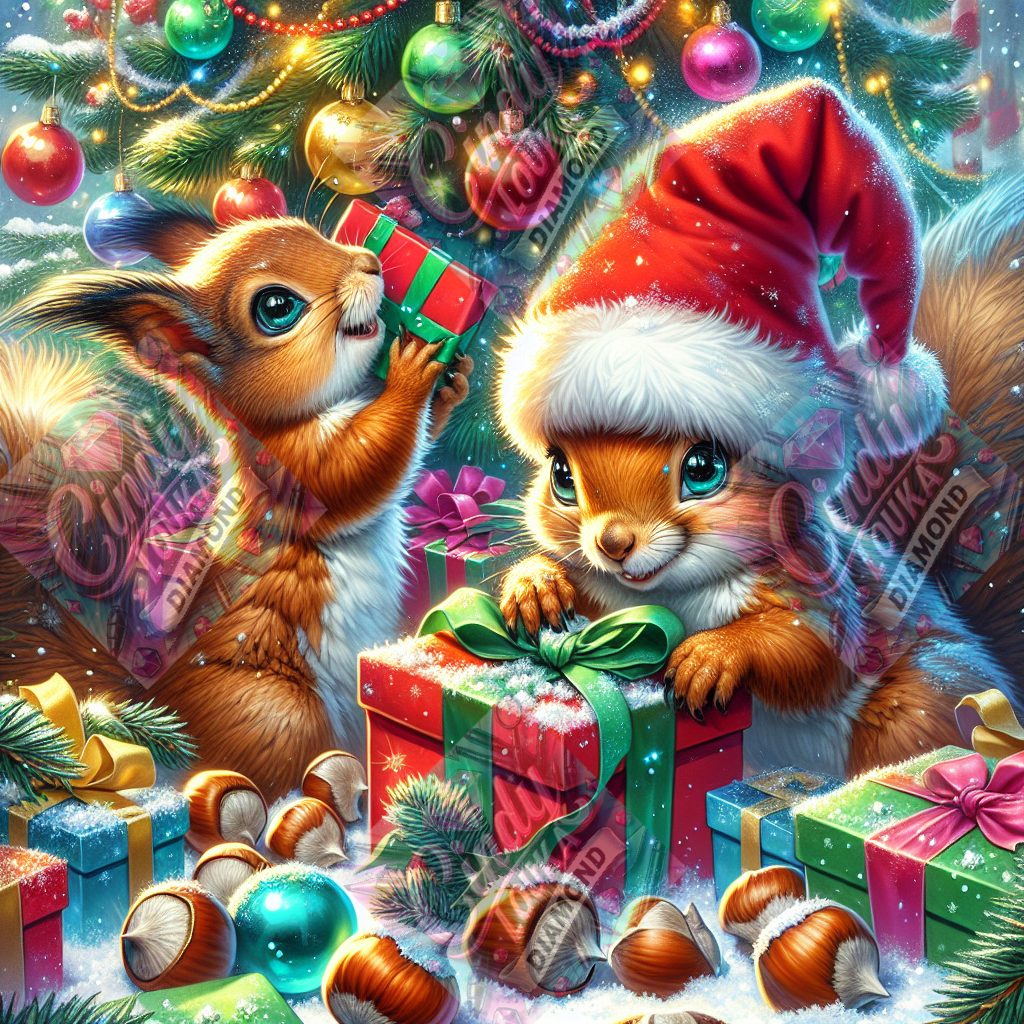 Duo de Noël à Croquer 70x70 cm