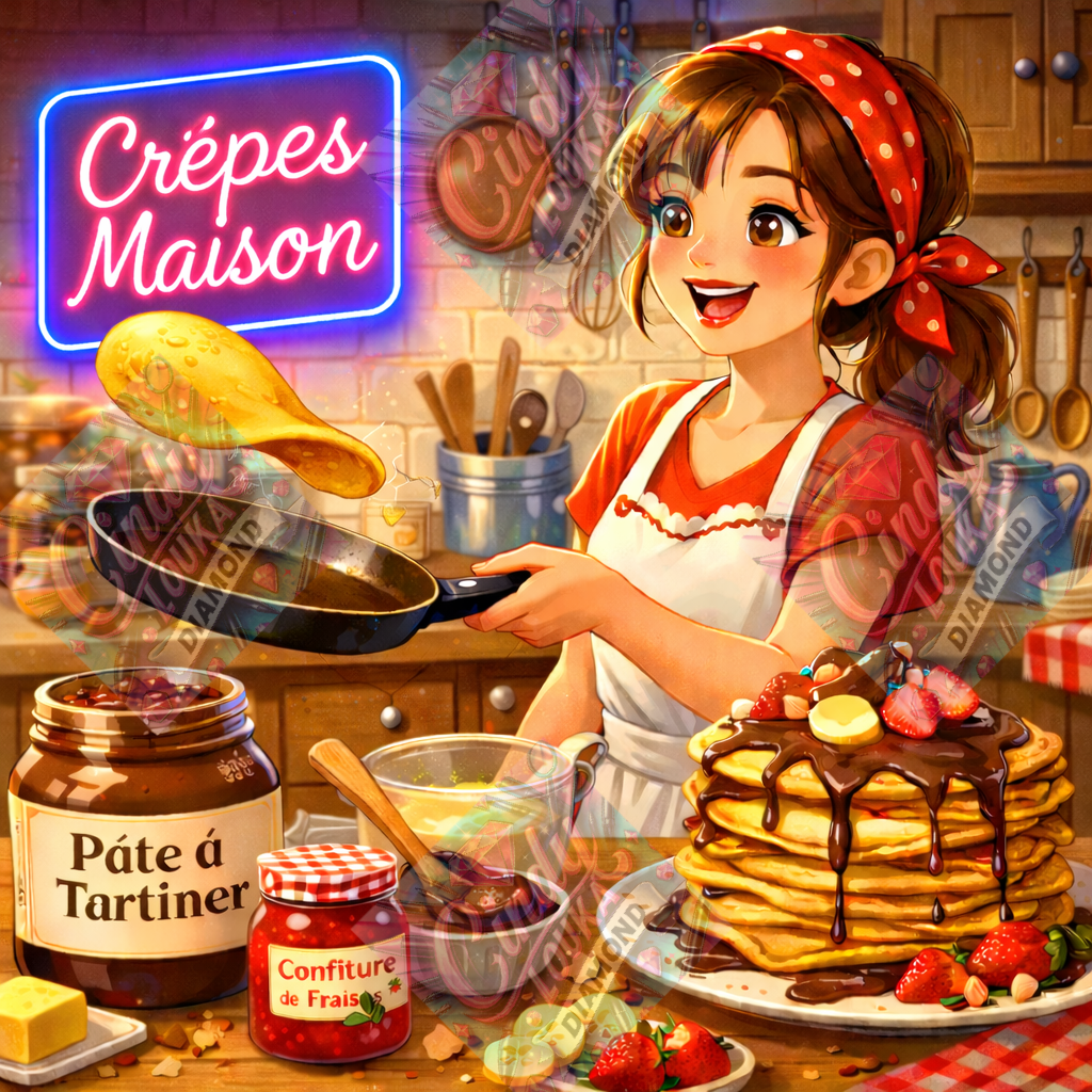 Crêpes & Gourmandises 70x70 cm