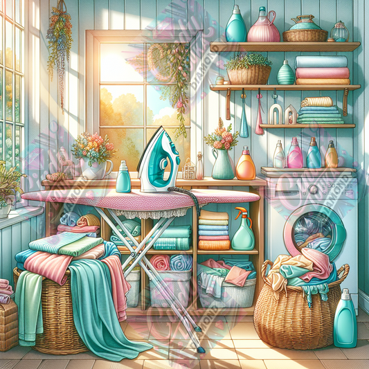 Instant cosy à la buanderie 70x70 cm