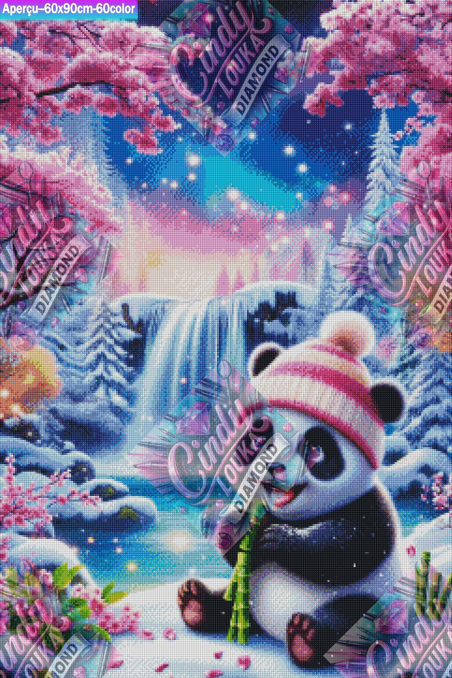Le Jardin Boréal du Panda 60x90  cm