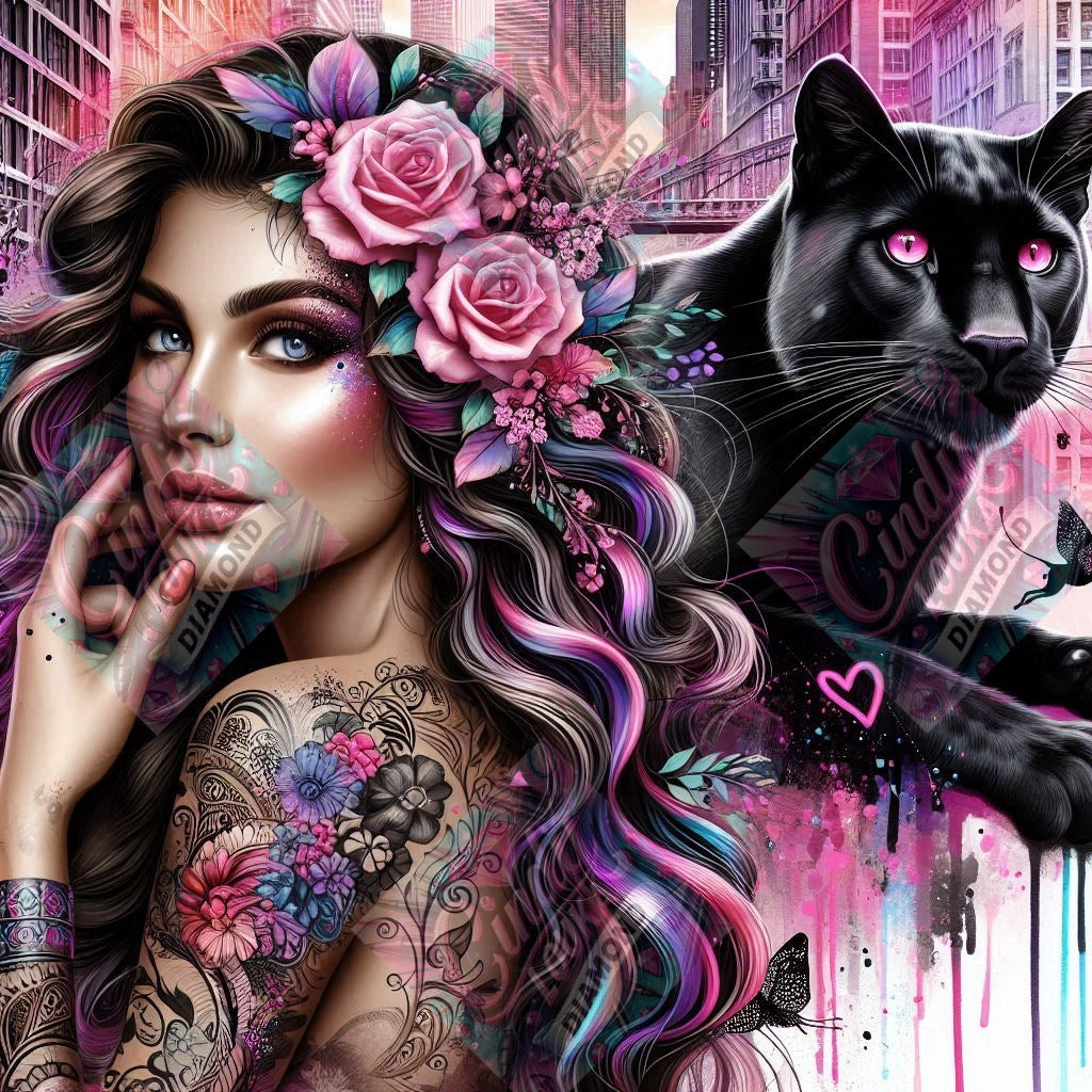 Fleur de Nuit, Cœur Sauvage 70x70 cm