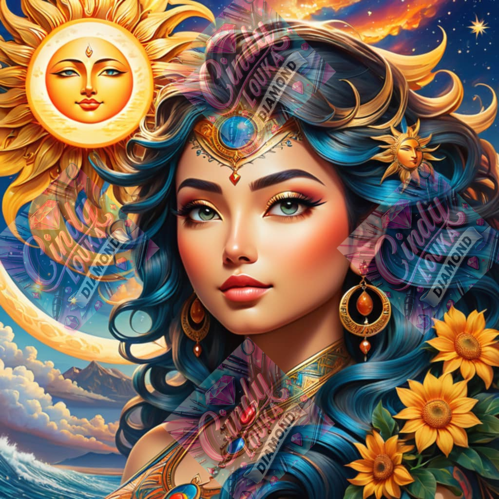 La Gardienne des Astres 70x70 cm