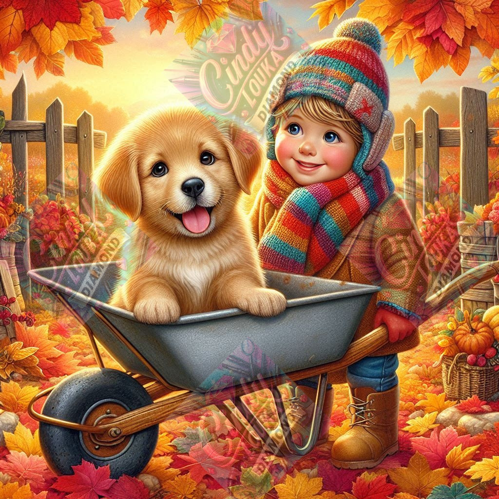 Balade d'automne 70x70 cm