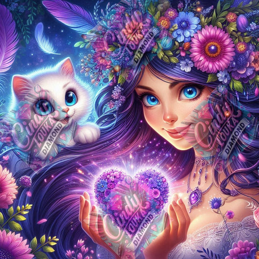 Mystère Indigo 70x70 cm