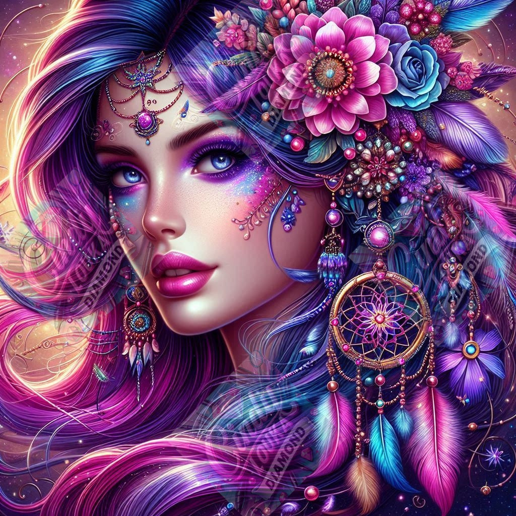 Mystère en Poussière d’Étoiles 80x80 cm