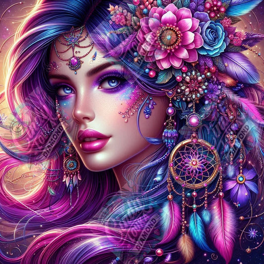 Mystère en Poussière d’Étoiles 80x80 cm