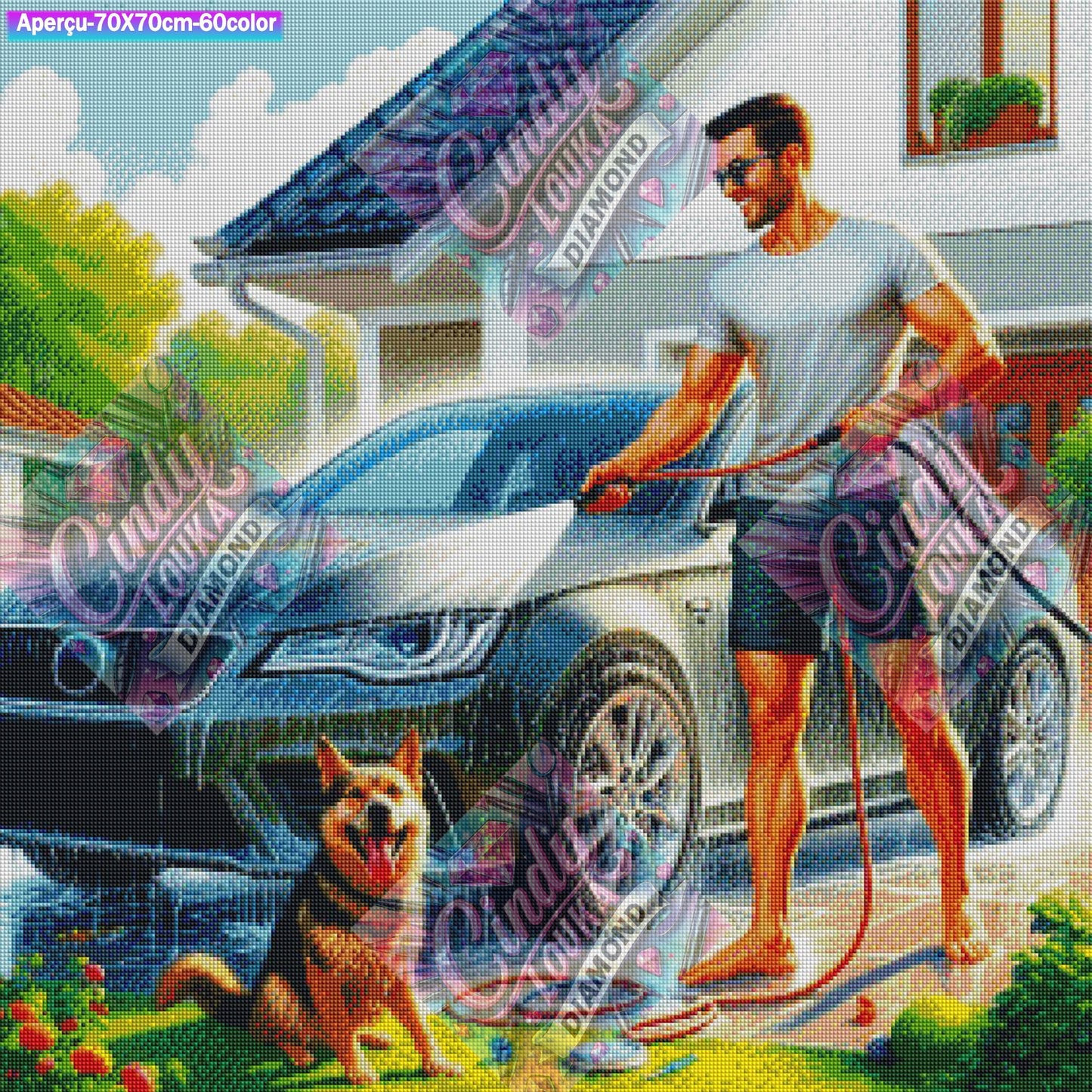 Éclaboussures de Bonheur 70x70 cm