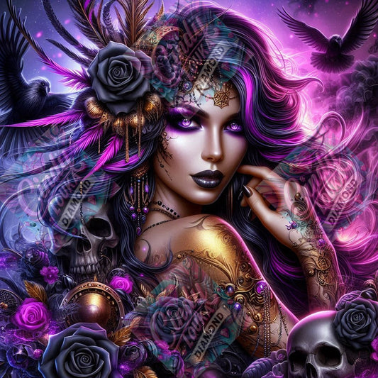 Death and Roses 70x70 cm