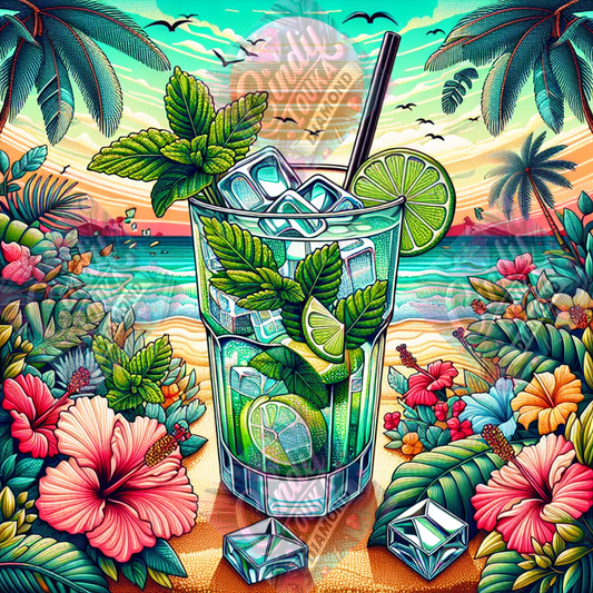 Cocktail Des Caraïbes 60x60 cm