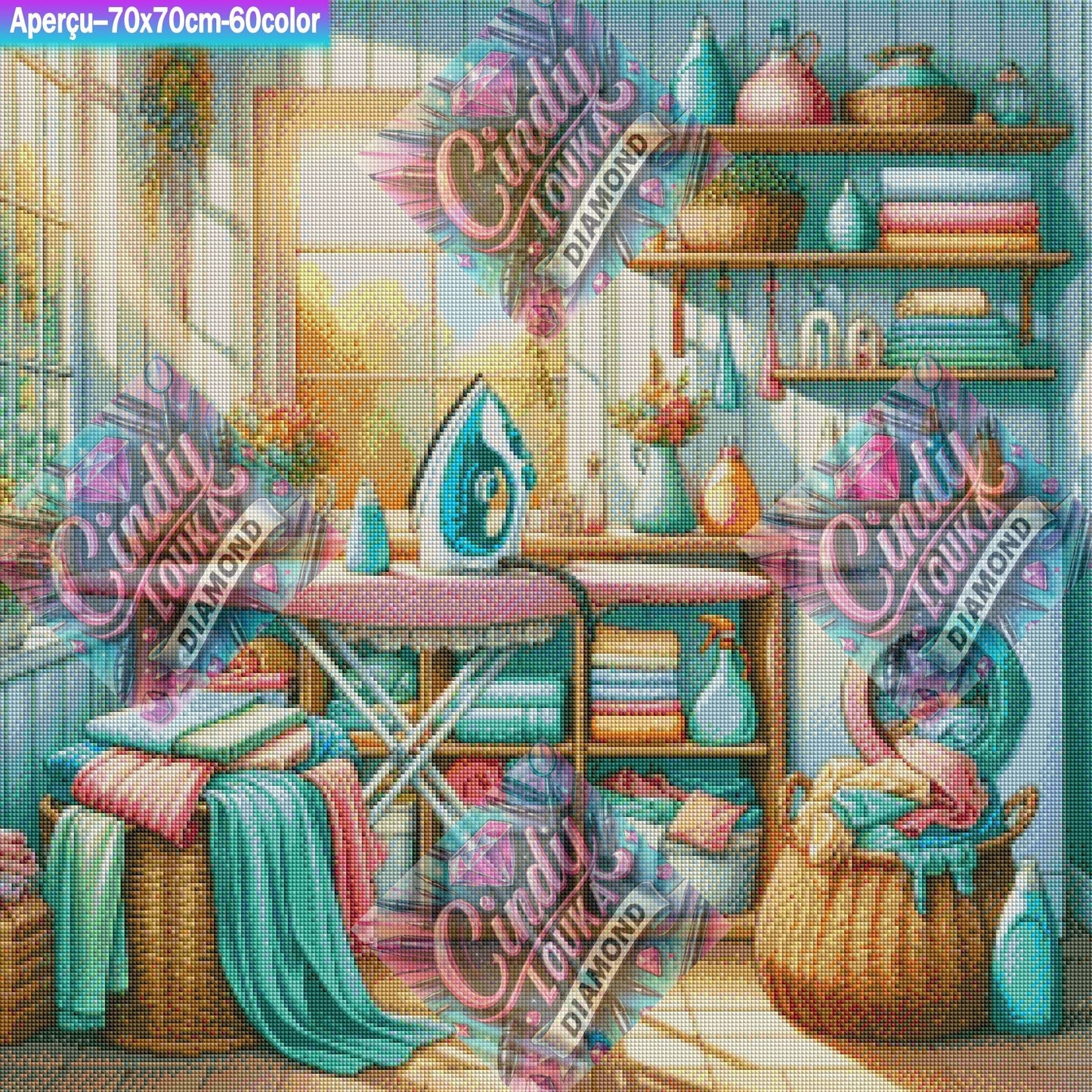 Instant cosy à la buanderie 70x70 cm