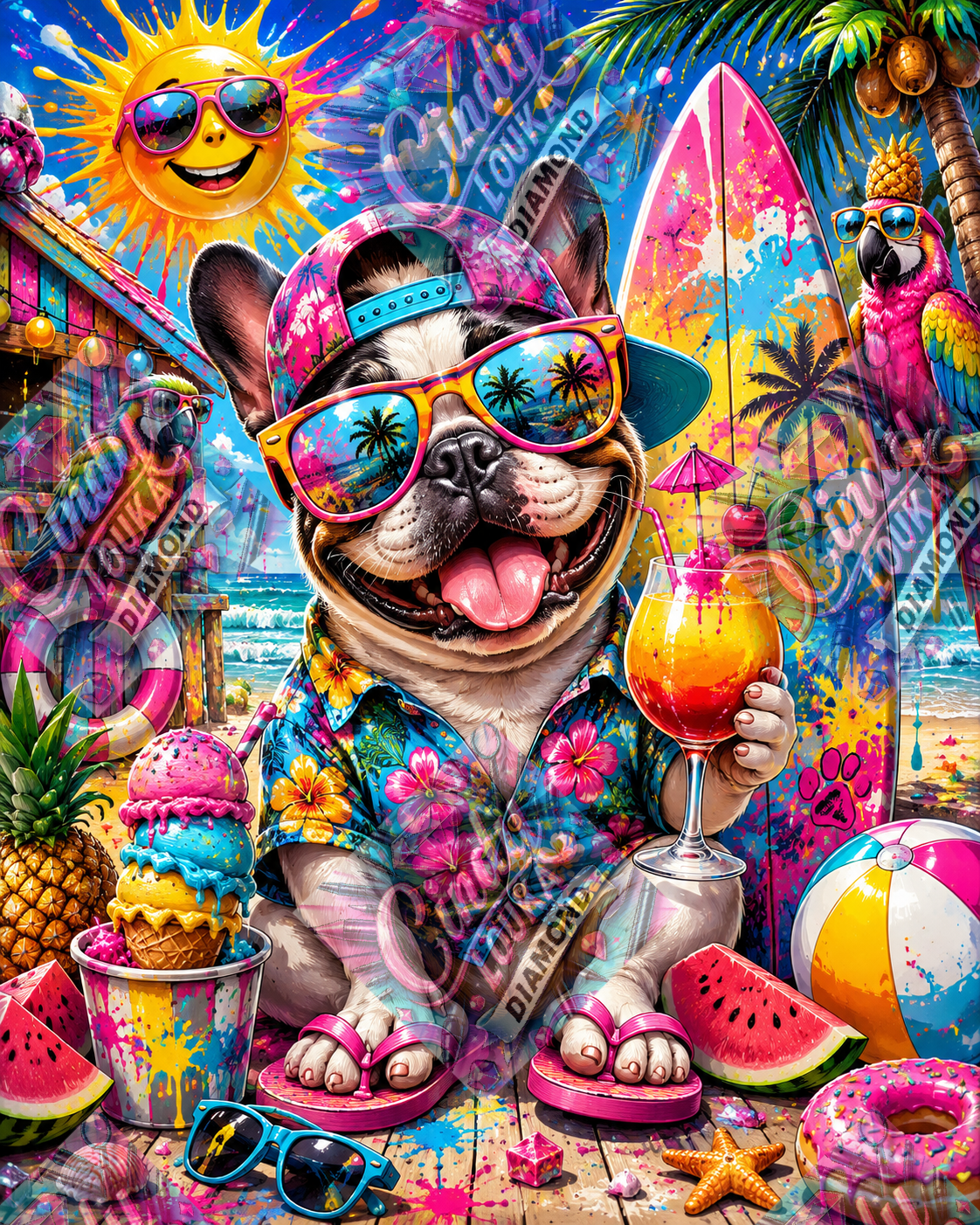 Surf, Sun & Smile 60x80 cm