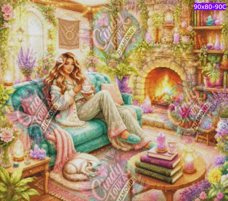 L'Heure du Thé Enchanté 80x90