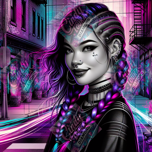 Nuit Holographique 70x70 cm