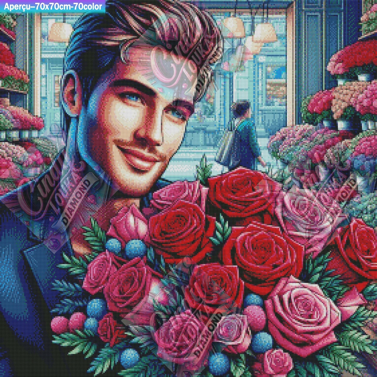 Amoureux Romantique 70x70 cm