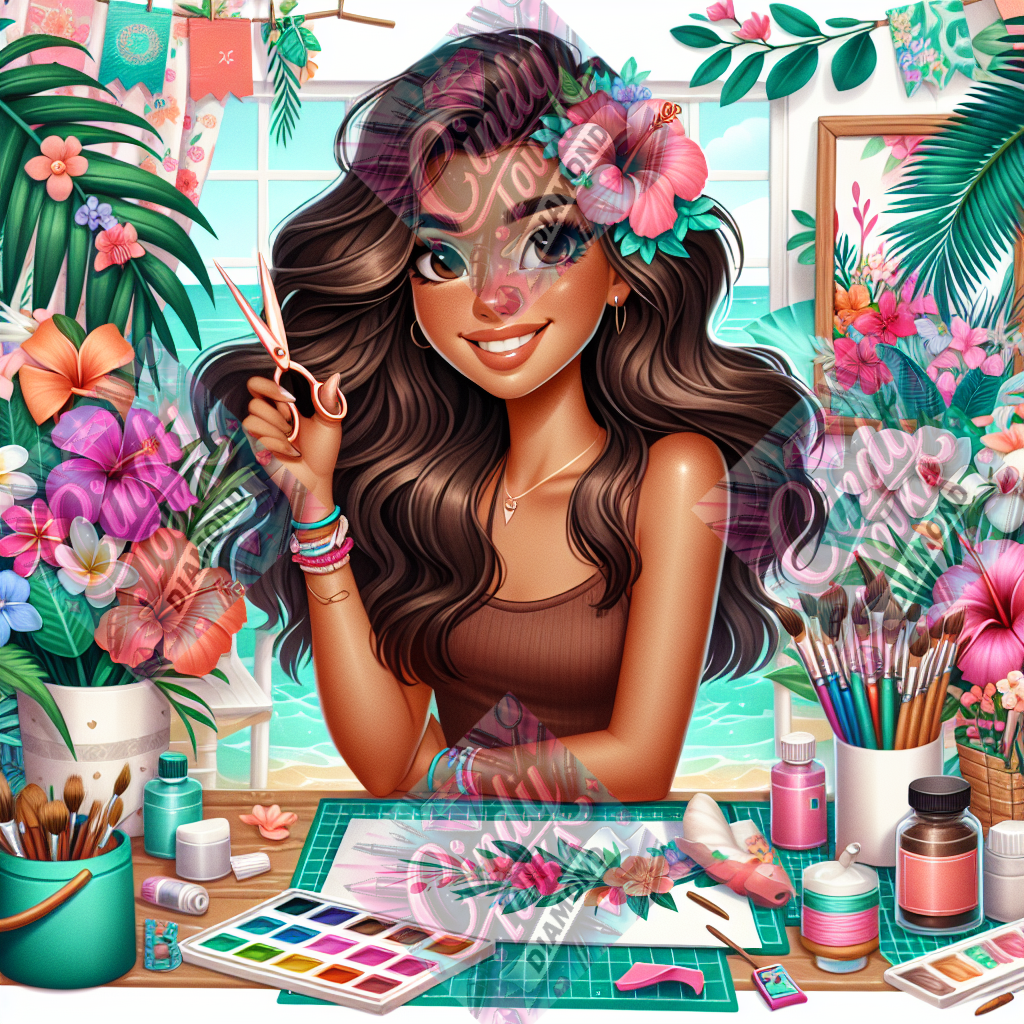 Atelier Caraïbe 70x70 cm