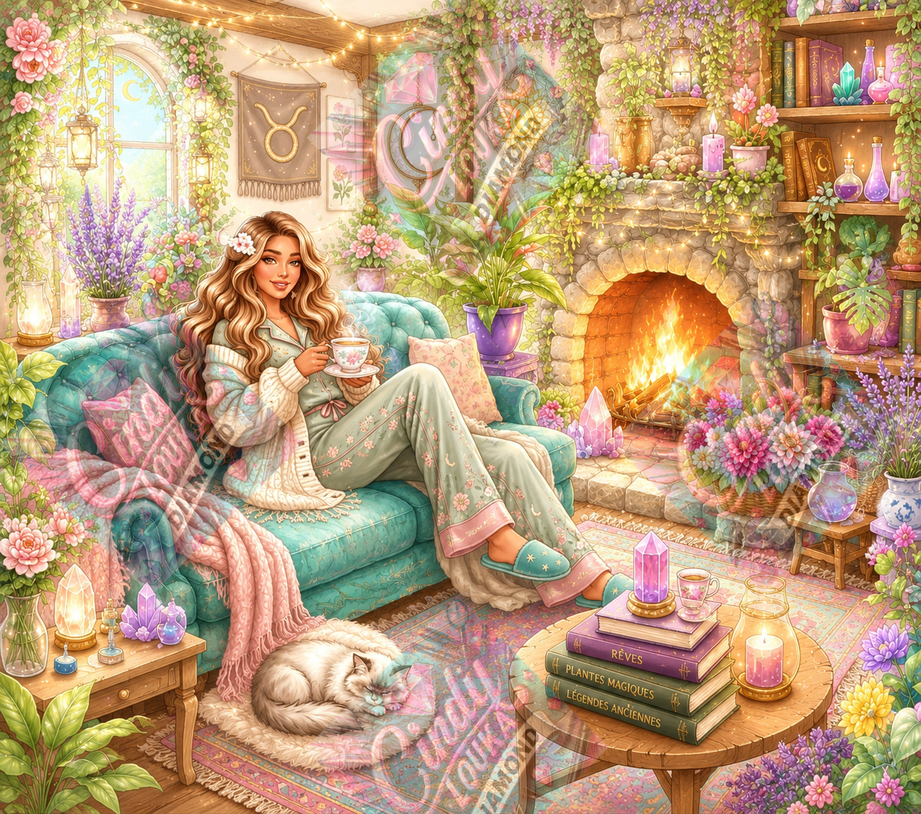 L'Heure du Thé Enchanté 80x90
