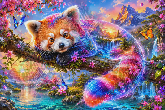 Rêves Sakura du Panda Roux 60x90 cm