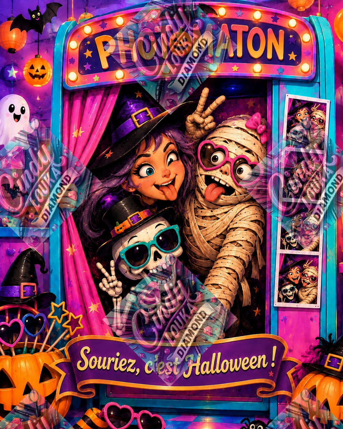 Grimaces D Halloween 60x80 cm