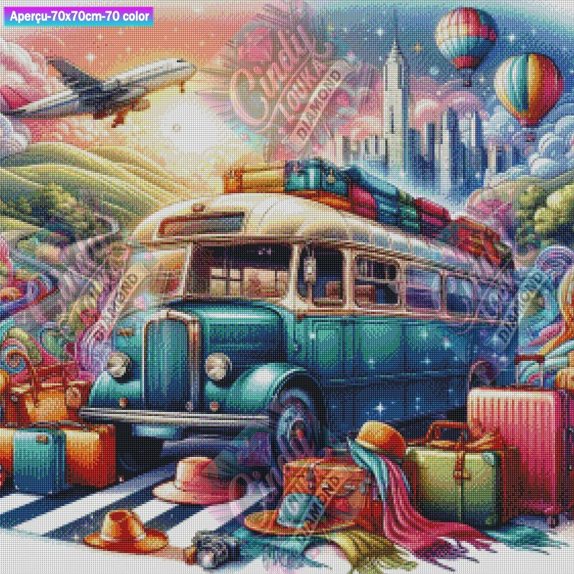Embarquement Immédiat 70x70 cm