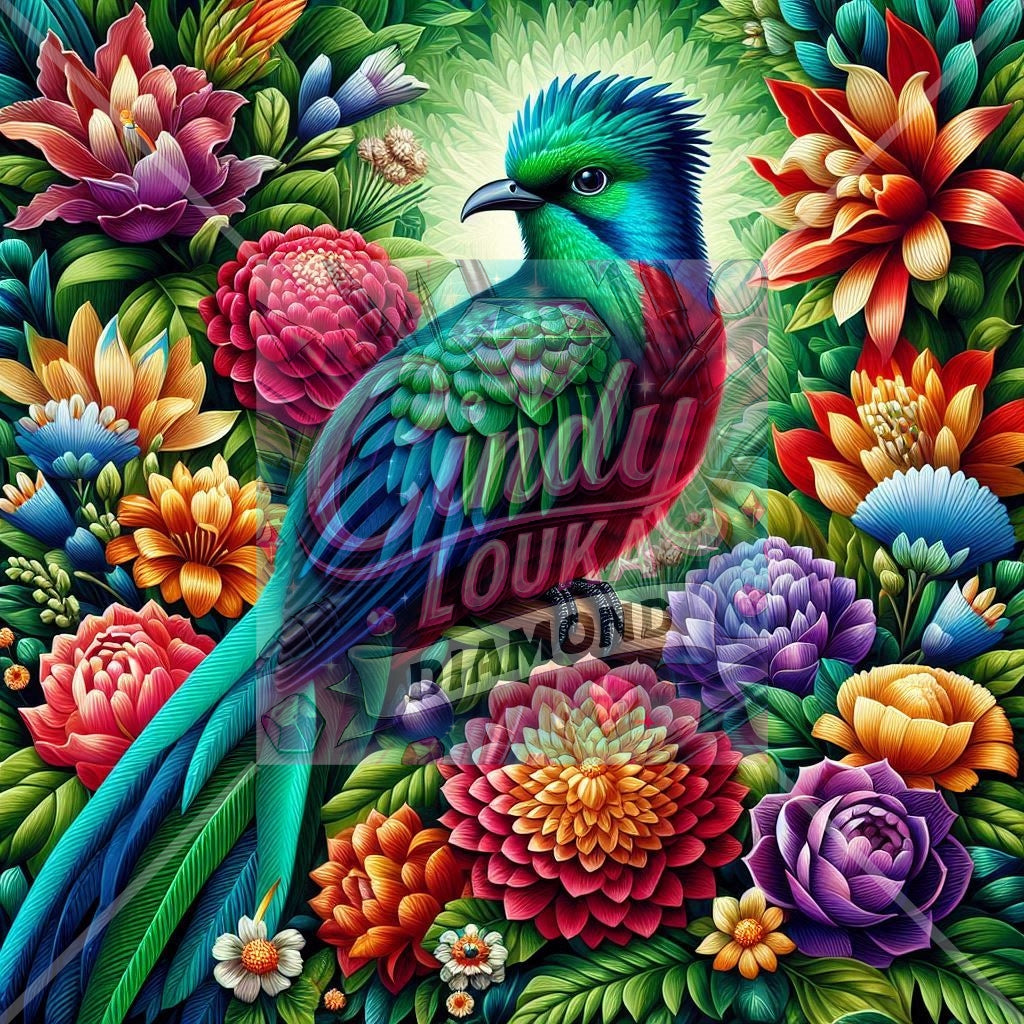 Au Cœur des Pétales 70x70 cm