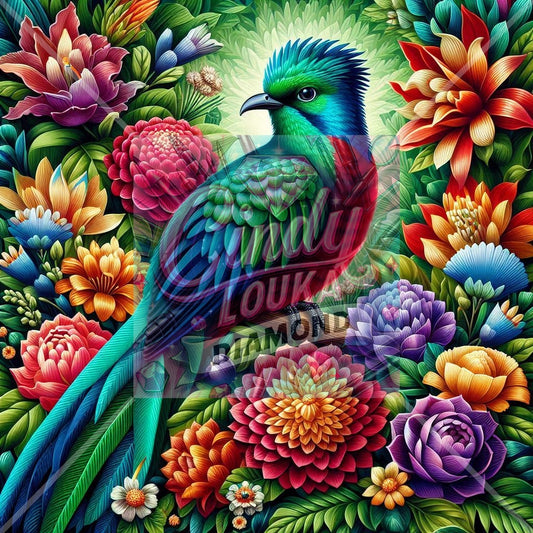 Au Cœur des Pétales 70x70 cm