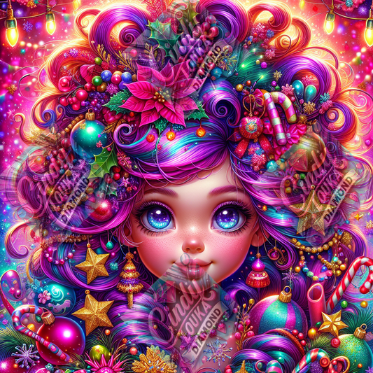 Magie Dans Les Boucles De Noël 70x70 cm