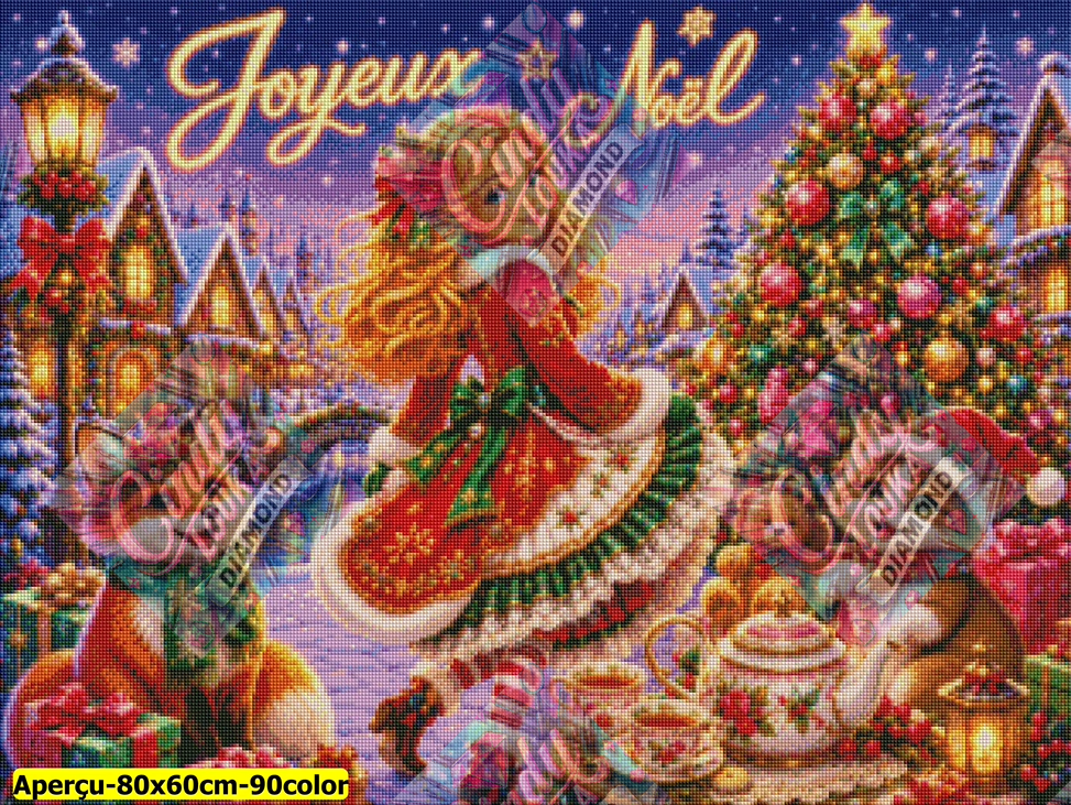 Bienvenue au Pays de Noël 80x60 cm