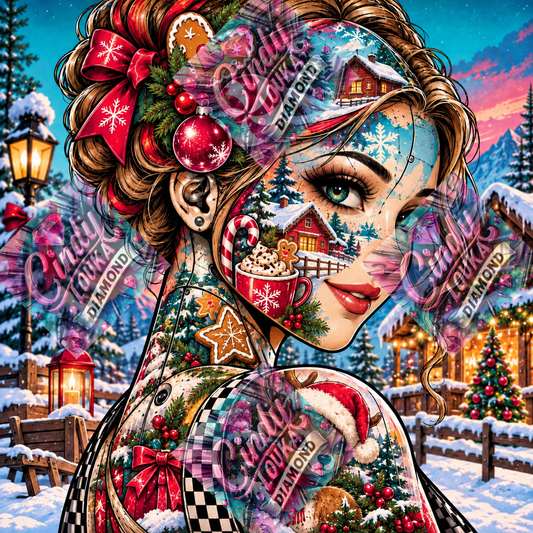 La belle saison de Noël 80x80 cm