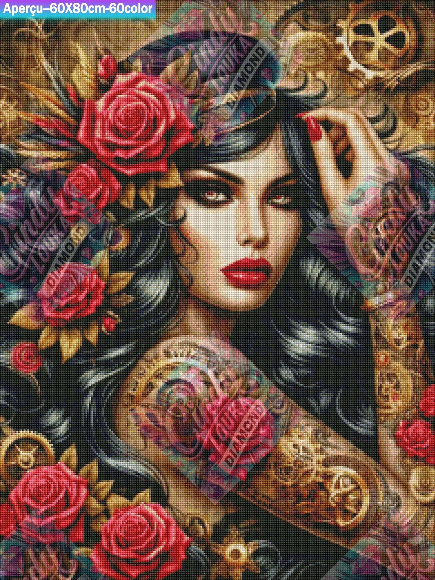 La Rose des Mécanismes 60x80 cm