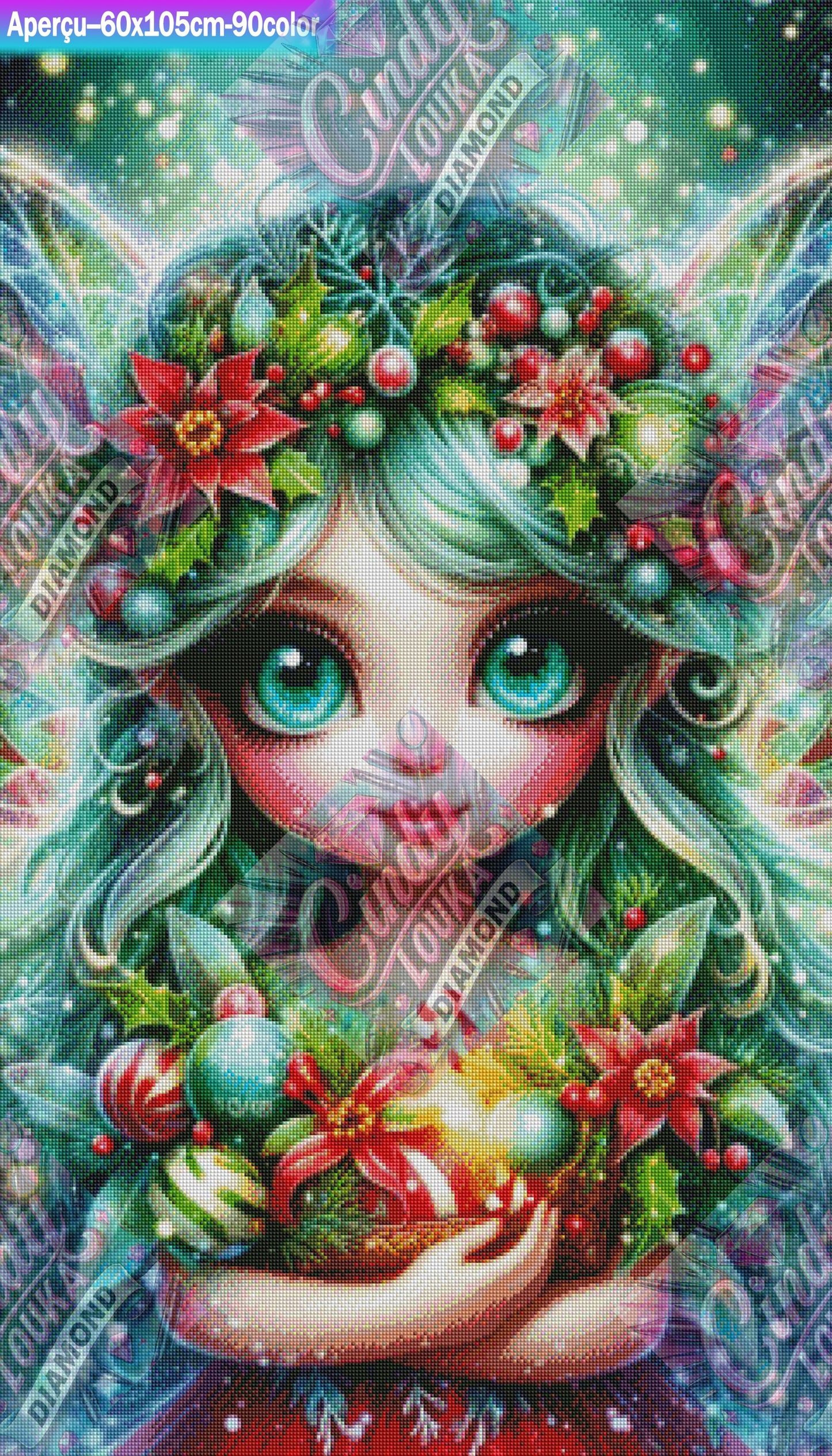 Fée aux Cheveux Givré 60x105 cm