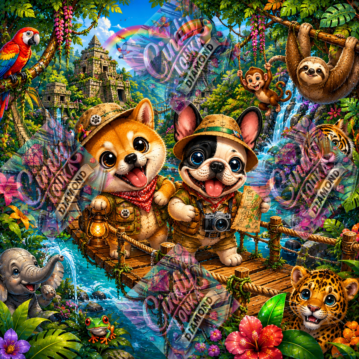Les Petits Explorateurs 80x80cm