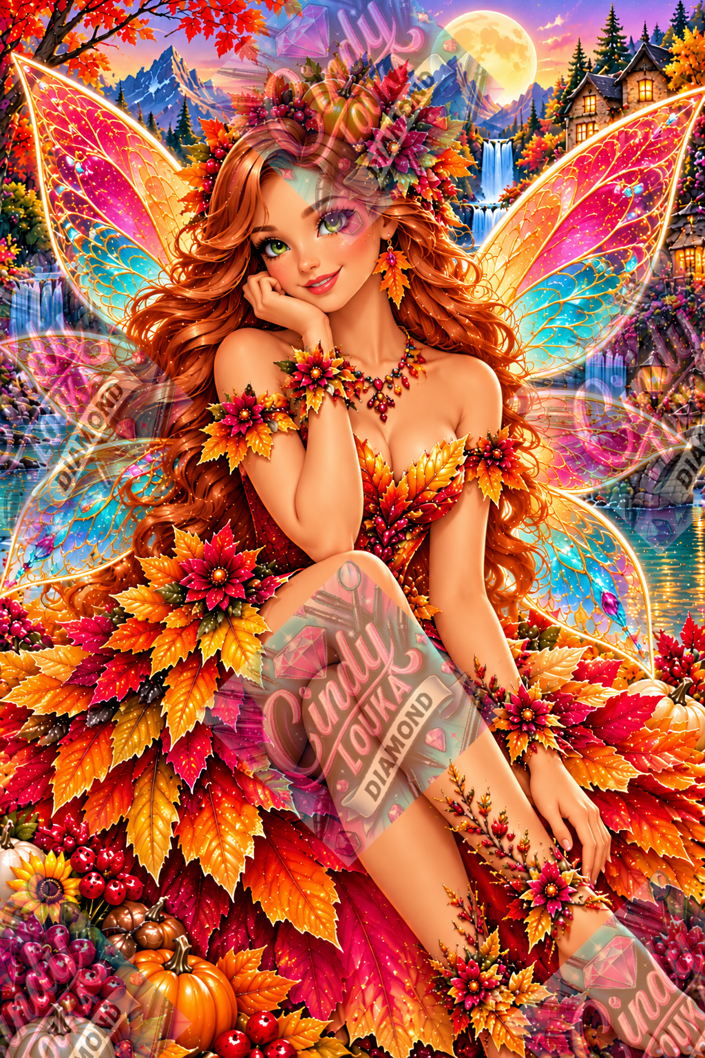 Le Charme des Feuilles d Or 60x90 cm