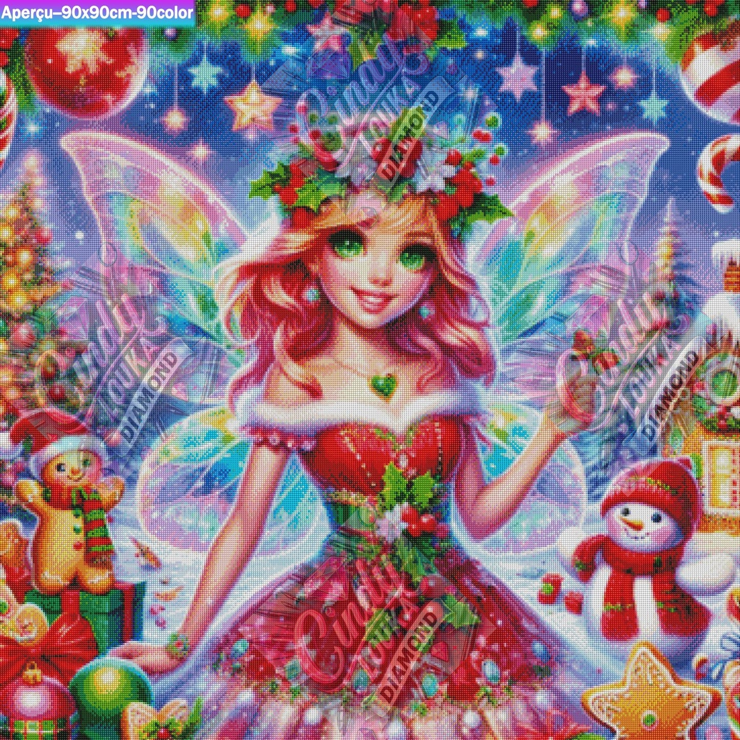 Noël au Pays des Fées 90x90 cm