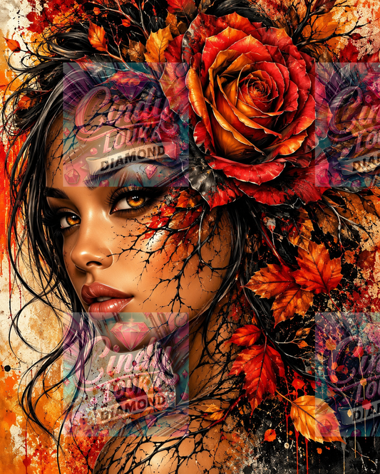 Rose d'Automne 60x75 cm
