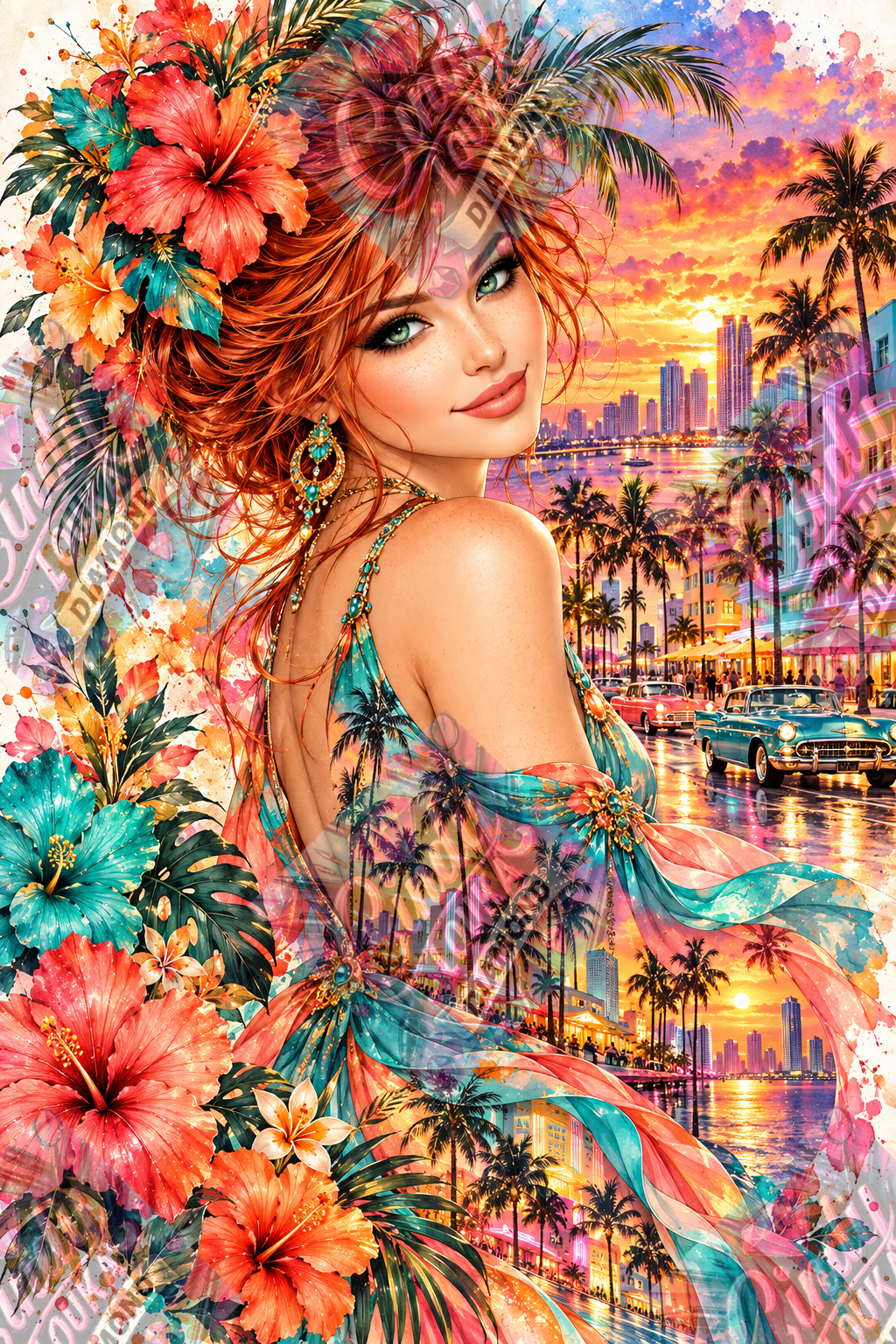Passion à Miami 60x80 cm