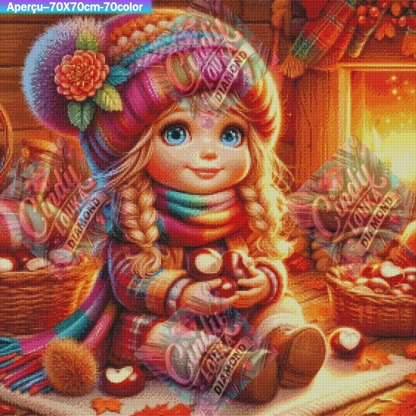 Trésor d Automne 70x70 cm