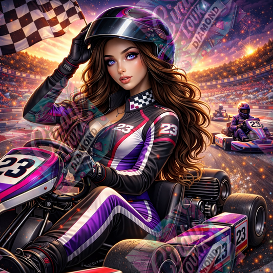 Miss Karting 70x70 cm