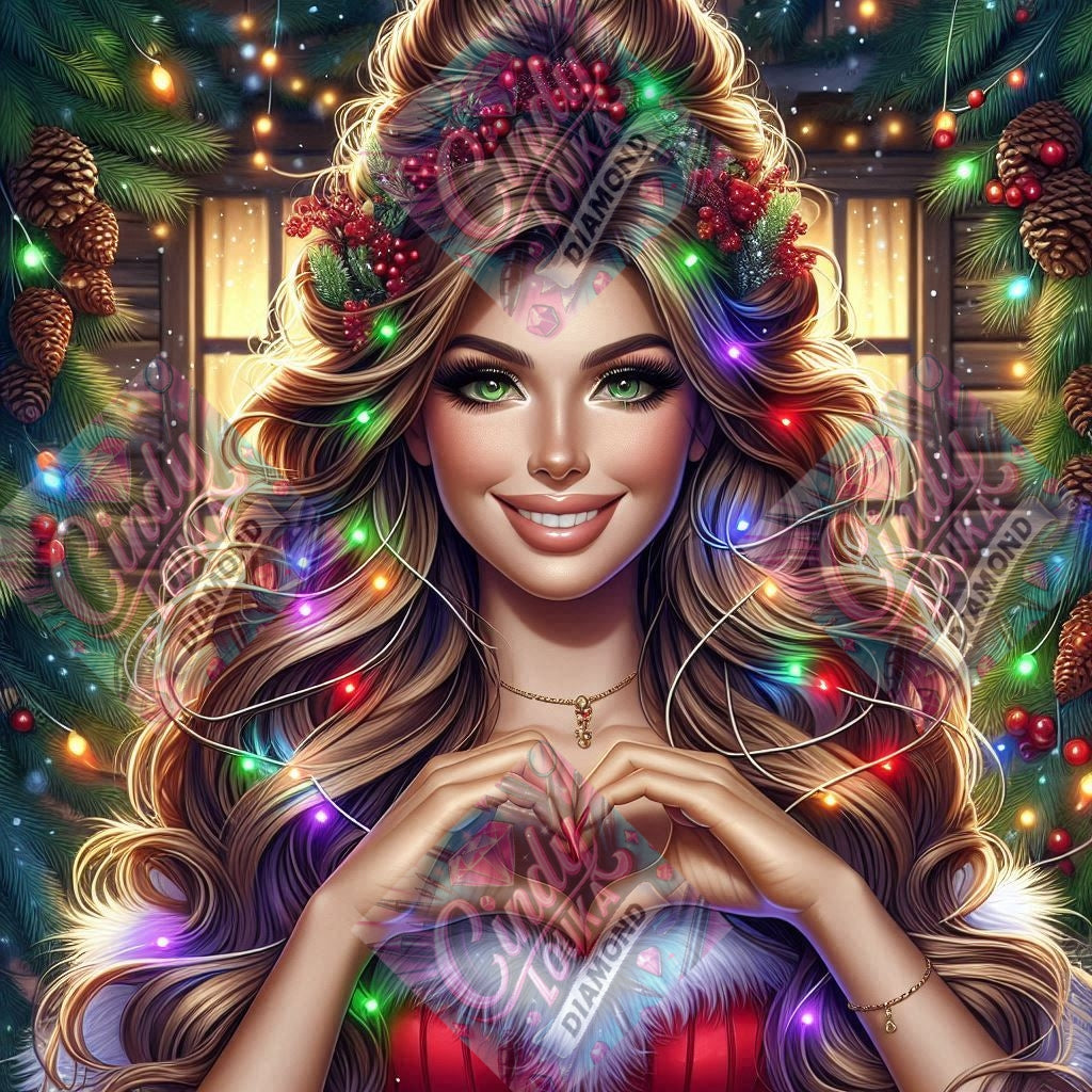 Un Cœur pour Noël  70x70 cm