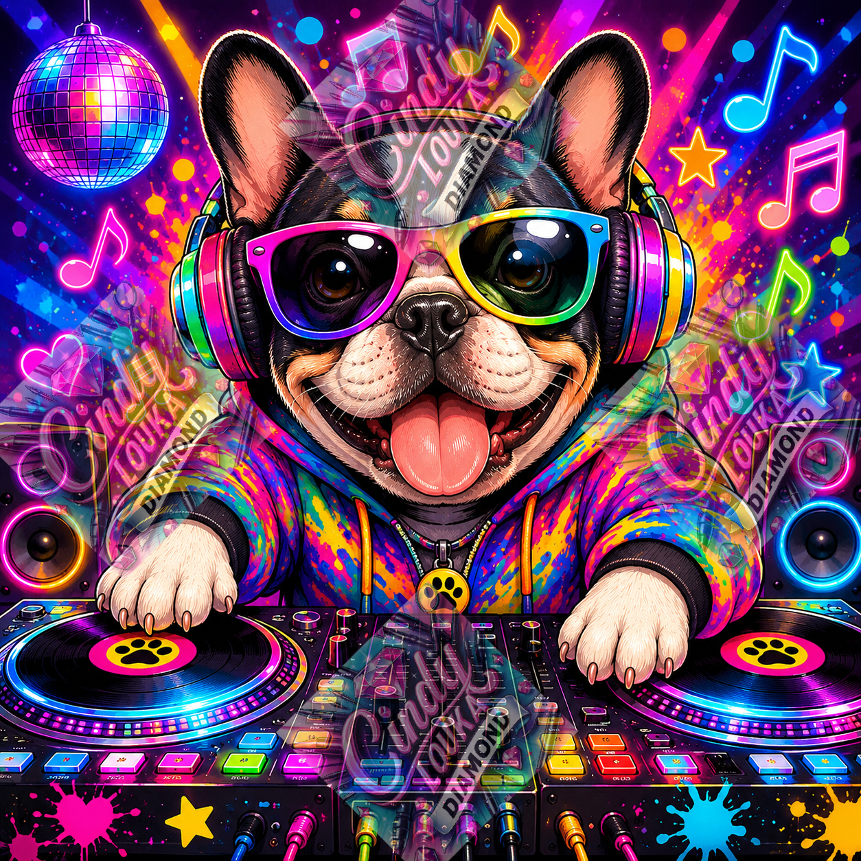 DJ Pattes de Velours 70x70 cm