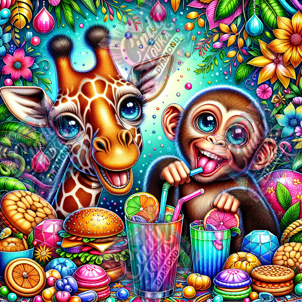 Jungle Déjantée 70x70 cm